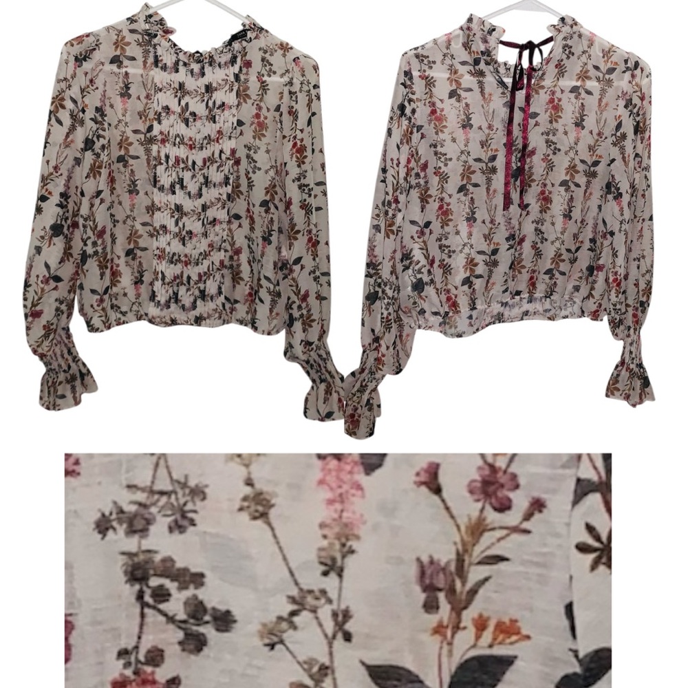 Zara Gossamer Floral Blouse